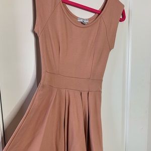 Blush fit and flare skater dress